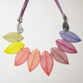 COLLIER FEUILLES CAMAÏEU