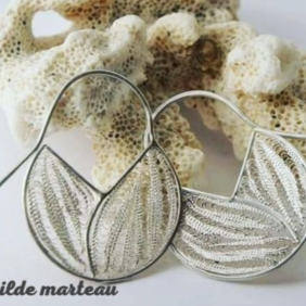 Boucles d'oreilles en filigrane, argent - Mathilde Marteau