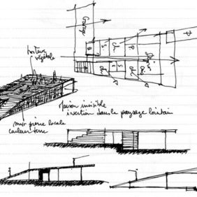 Dessin conception d'une maison en Corse