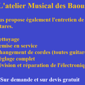 Réparation et entretien de vos instruments