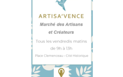 La Ville de Vence lance Artisa’Vence Marché des Artisans et Créateurs